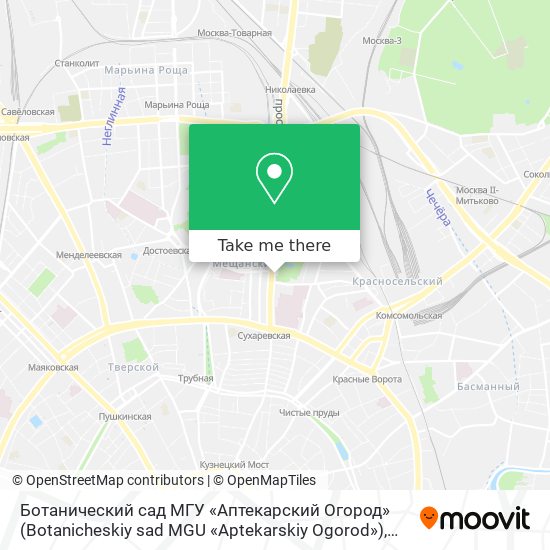 Ботанический сад МГУ «Аптекарский Огород» (Botanicheskiy sad MGU «Aptekarskiy Ogorod») map