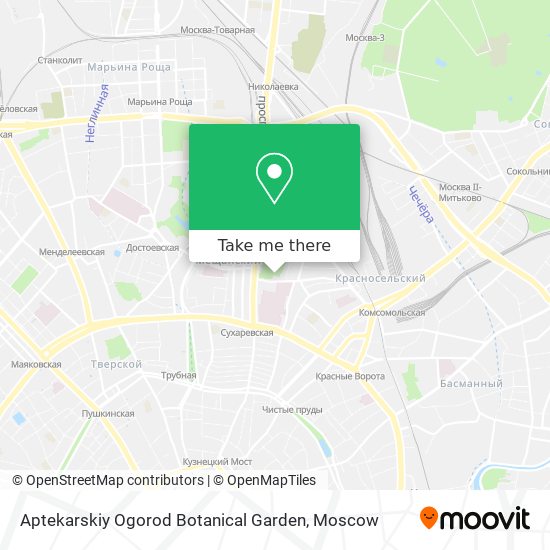 Aptekarskiy Ogorod Botanical Garden map