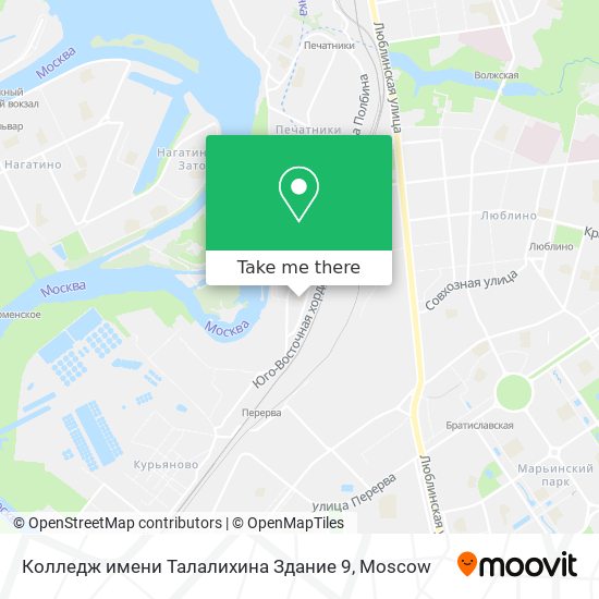 Колледж имени Талалихина Здание 9 map