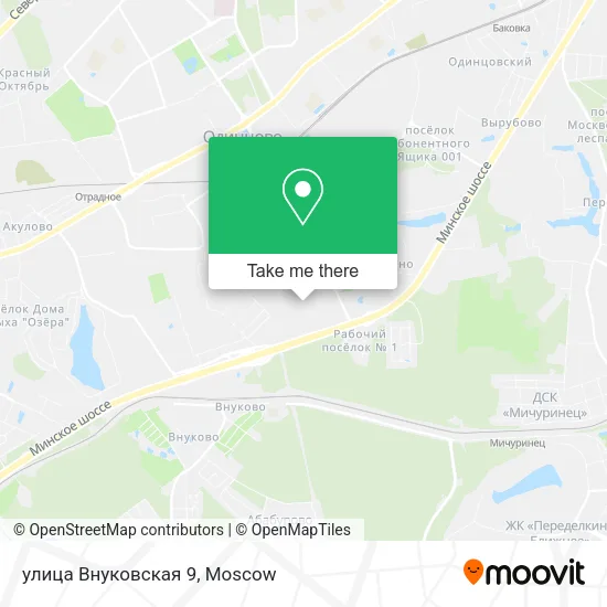 улица Внуковская 9 map