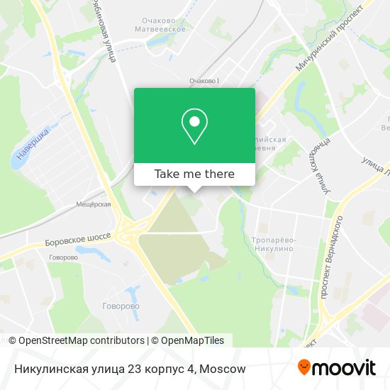 Никулинская улица 23 корпус 4 map