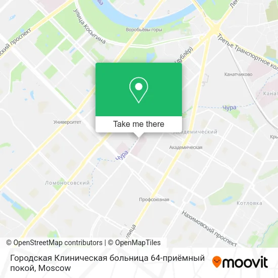 Городская Клиническая больница 64-приёмный покой map