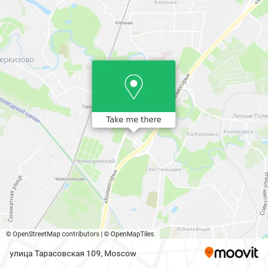 улица Тарасовская 109 map
