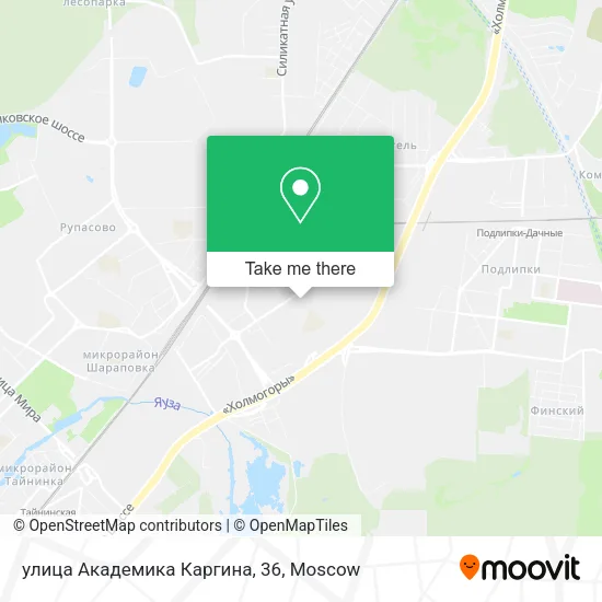 улица Академика Каргина, 36 map