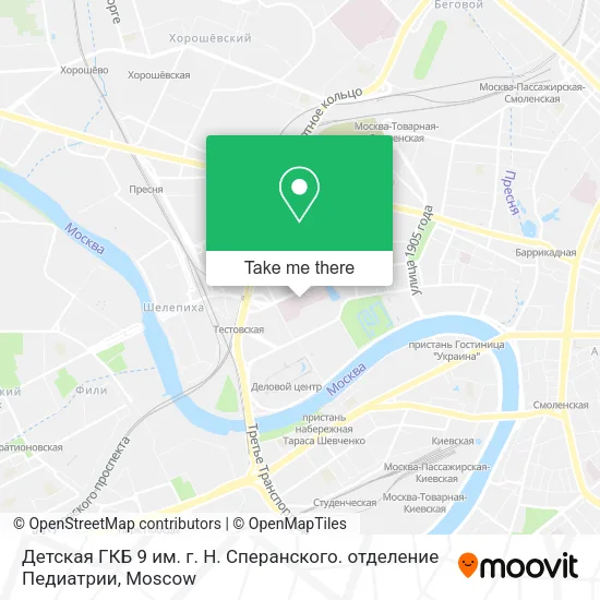 Детская ГКБ 9 им. г. Н. Сперанского. отделение Педиатрии map