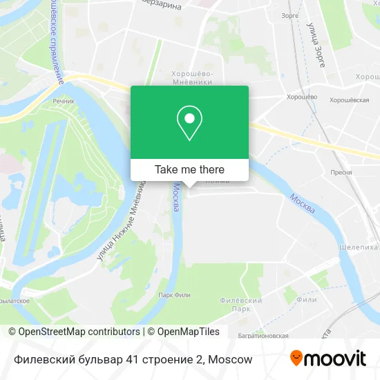 Филевский бульвар 41 строение 2 map