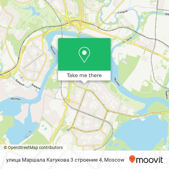 улица Маршала Катукова 3 строение 4 map