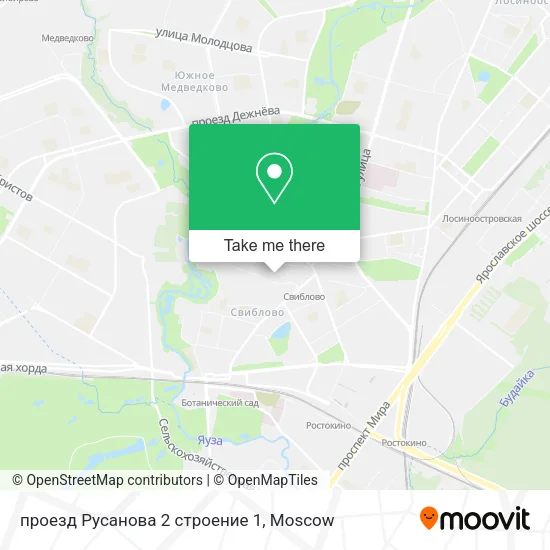 проезд Русанова 2 строение 1 map