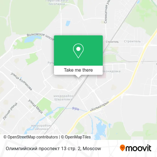 Олимпийский проспект 13 стр. 2 map