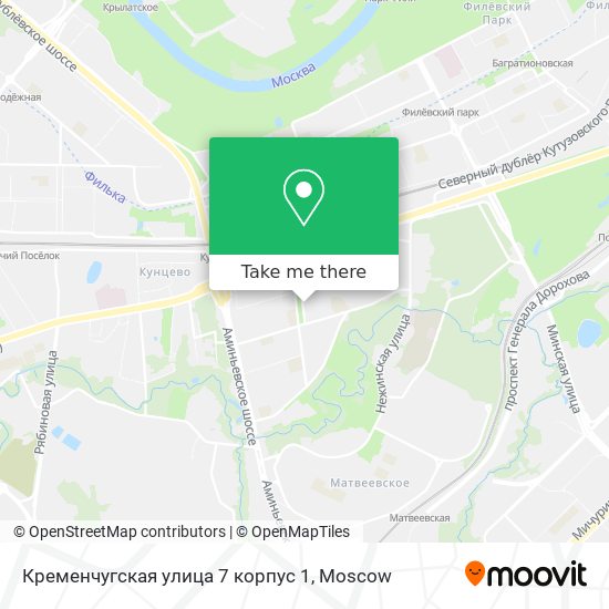 Кременчугская улица 7 корпус 1 map