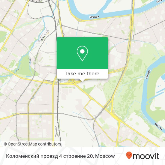 Коломенский проезд 4 строение 20 map