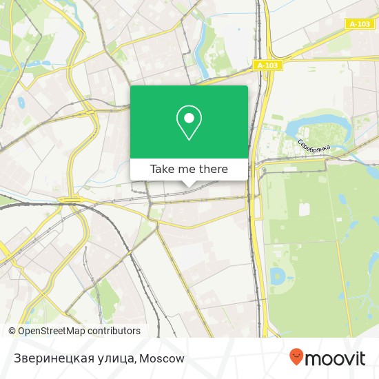 Зверинецкая улица map