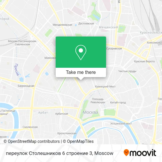 переулок Столешников 6 строение 3 map