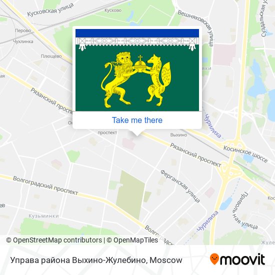 Управа района Выхино-Жулебино map