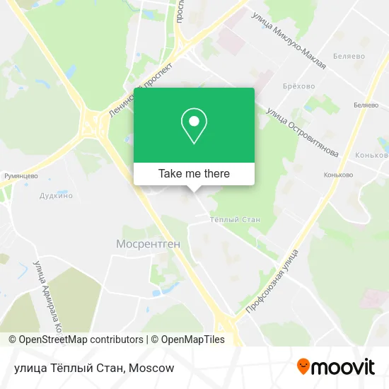 улица Тёплый Стан map