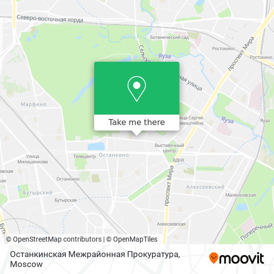 Останкинская Межрайонная Прокуратура map