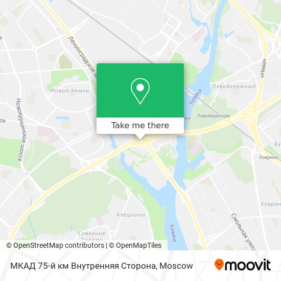 МКАД 75-й км Внутренняя Сторона map