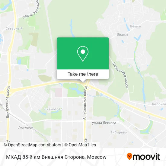 МКАД 85-й км Внешняя Сторона map