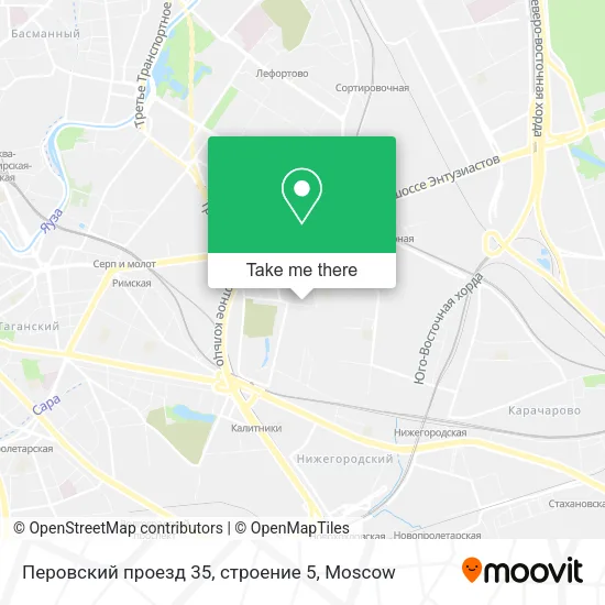 Перовский проезд 35, строение 5 map