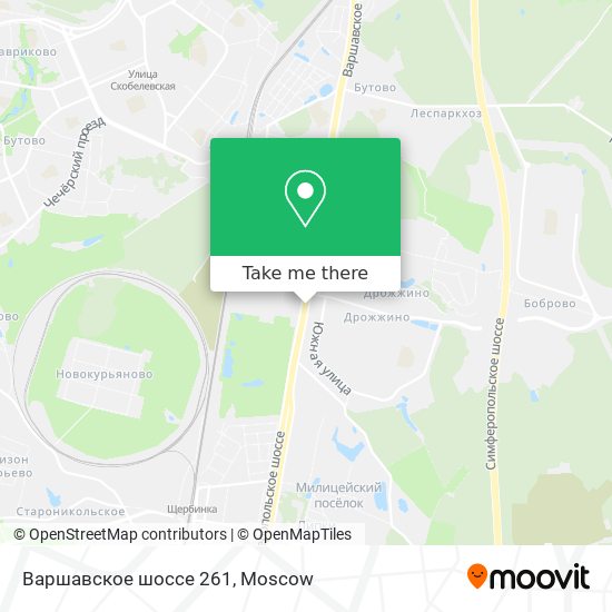 Варшавское шоссе 261 map