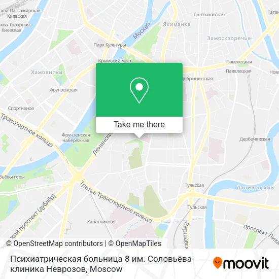 Психиатрическая больница 8 им. Соловьёва-клиника Неврозов map