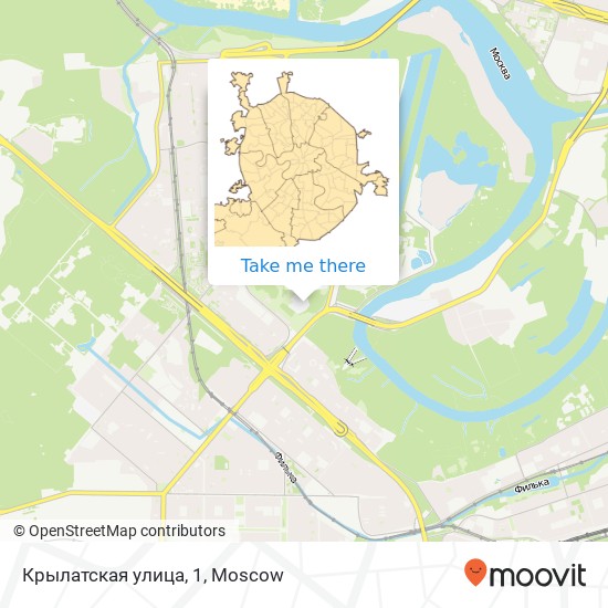 Крылатская улица, 1 map