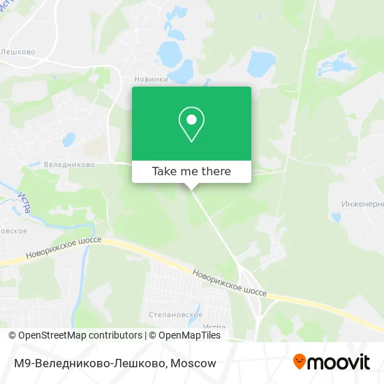 М9-Веледниково-Лешково map