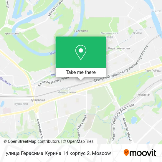 улица Герасима Курина 14 корпус 2 map