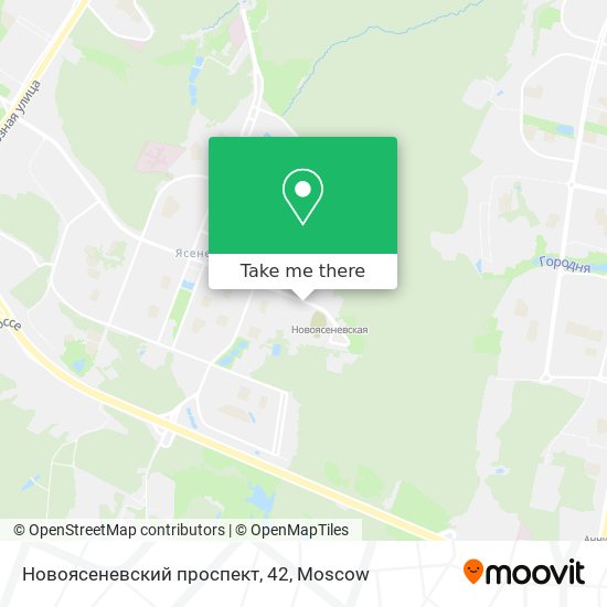 Новоясеневский проспект, 42 map