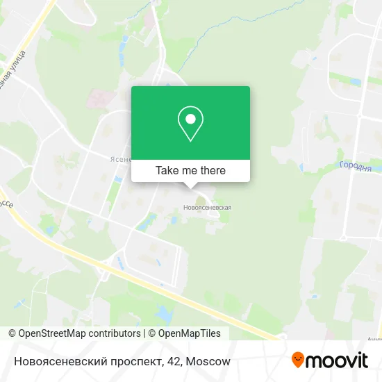 Новоясеневский проспект, 42 map