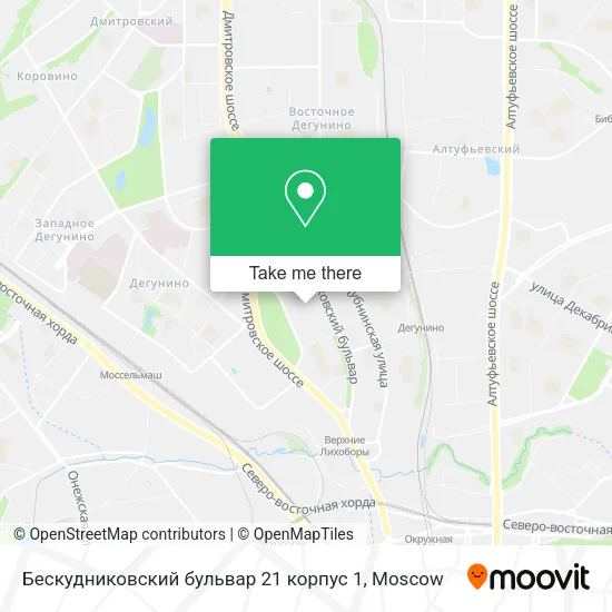 Бескудниковский бульвар 21 корпус 1 map