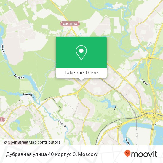 Дубравная улица 40 корпус 3 map