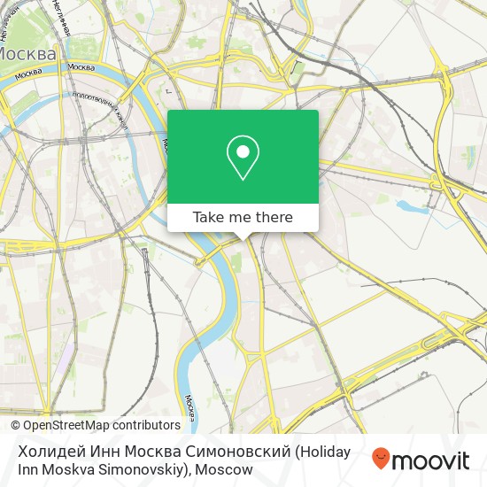 Холидей Инн Москва Симоновский (Holiday Inn Moskva Simonovskiy) map