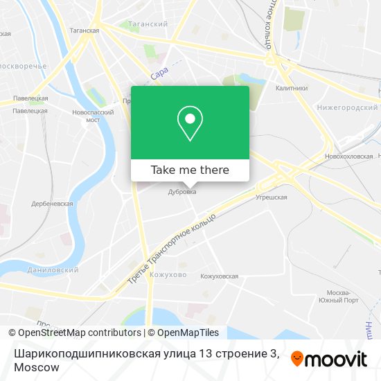 Шарикоподшипниковская улица 13 строение 3 map