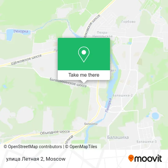 улица Летная 2 map