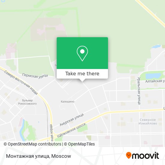 Монтажная улица map