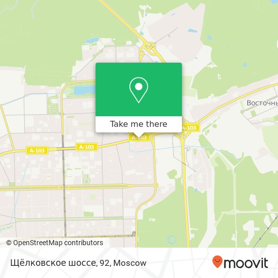 Щёлковское шоссе, 92 map