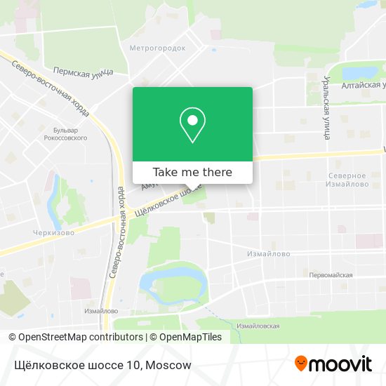 Щёлковское шоссе 10 map