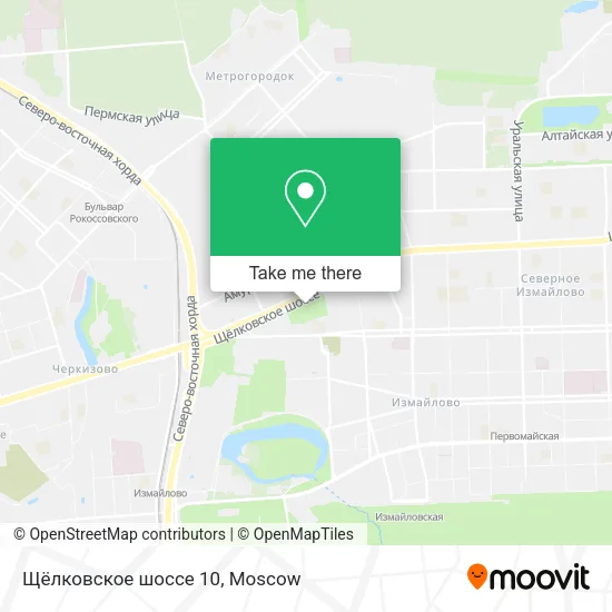 Щёлковское шоссе 10 map