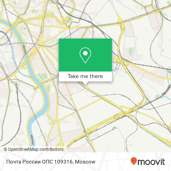 Почта России ОПС 109316 map