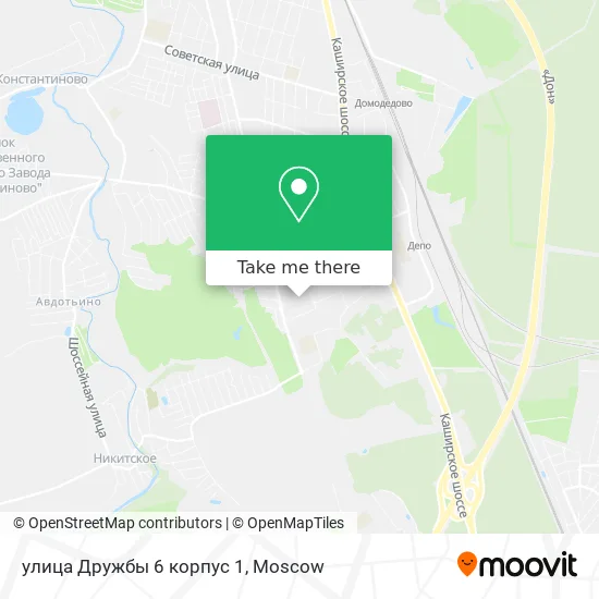 улица Дружбы 6 корпус 1 map