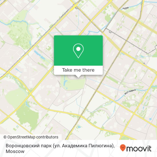 Воронцовский парк (ул. Академика Пилюгина) map