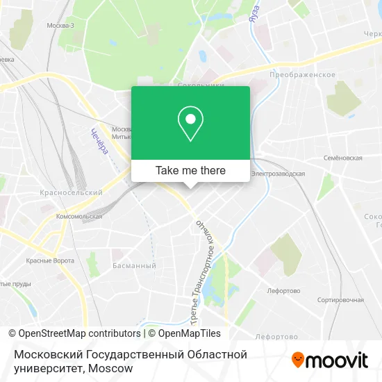 Московский Государственный Областной университет map