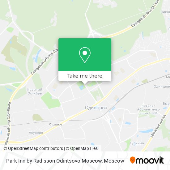 Park Inn by Radisson Odintsovo Moscow map
