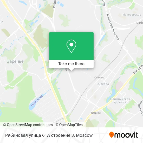 Рябиновая улица 61А строение 3 map