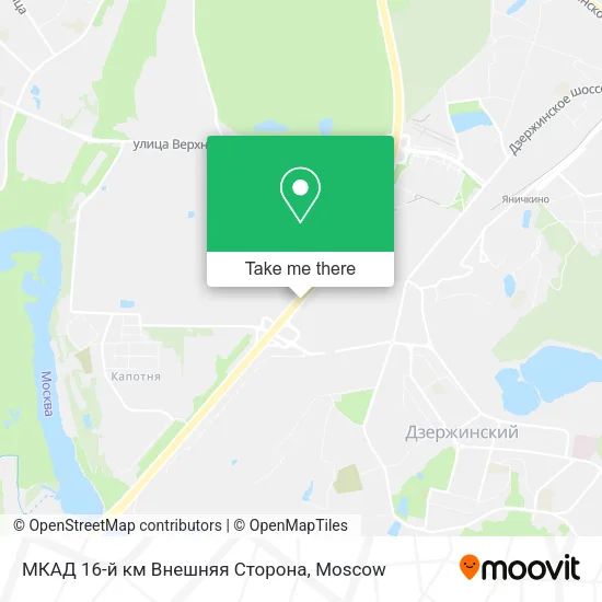МКАД 16-й км Внешняя Сторона map