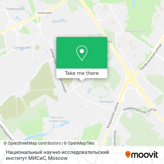 Национальный научно-исследовательский институт МИСиС map