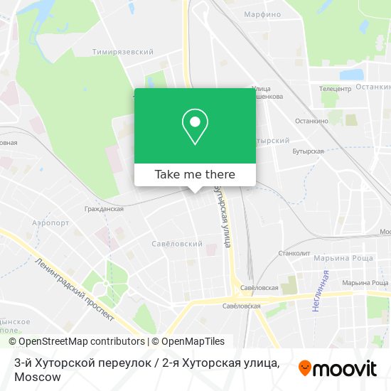 3-й Хуторской переулок / 2-я Хуторская улица map