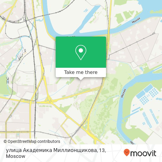 улица Академика Миллионщикова, 13 map