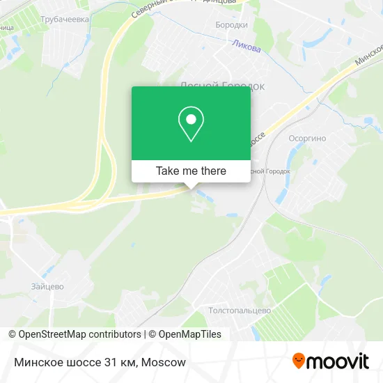 Минское шоссе 31 км map